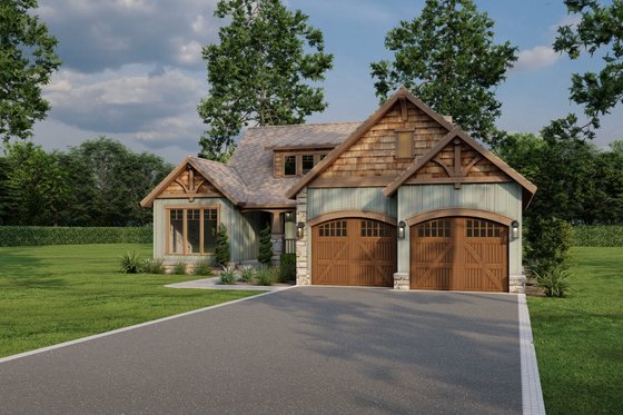 Exterior - Front Elevation 6 for Craftsman House Plan #17-2217 - 3 bed, 2 bath