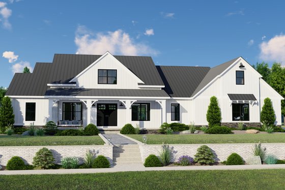 Dream House Plan - Farmhouse Exterior - Front Elevation Plan #1064-122