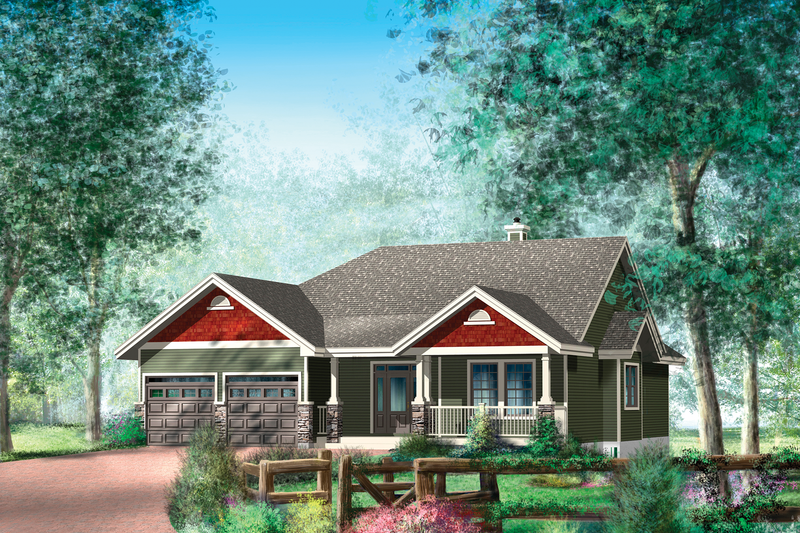 Country Style House Plan - 2 Beds 1 Baths 1842 Sq/Ft Plan #25-4449