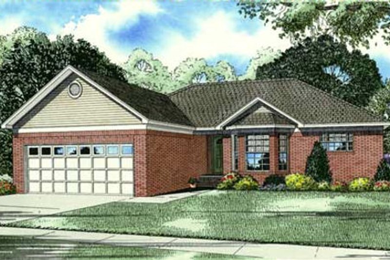 Traditional Style House Plan - 3 Beds 2 Baths 1463 Sq/Ft Plan #17-2281