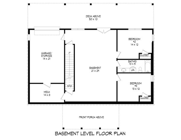 Home Plan - Farmhouse Floor Plan - Lower Floor Plan #932-388