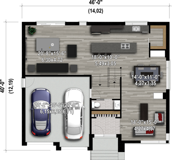 House Plan Design - Contemporary Floor Plan - Main Floor Plan #25-4903