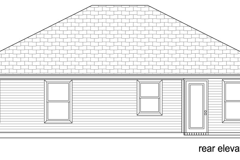 House Plan Design - Exterior - Rear Elevation for Craftsman House Plan #84-582 - 3 bed, 1 bath