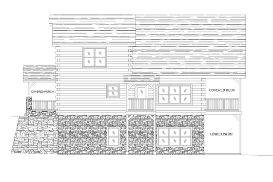 Exterior - Other Elevation 8 for Cabin House Plan #123-121 - 6 bed, 5.5 bath