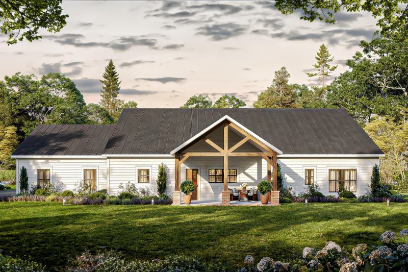 House Plan Design - Exterior - Rear Elevation for Barndominium House Plan #1117-25 - 4 bed, 3.5 bath