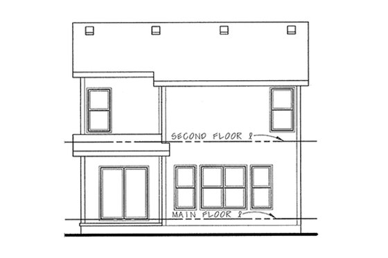 Exterior - Rear Elevation for Craftsman House Plan #20-2148 - 3 bed, 2.5 bath