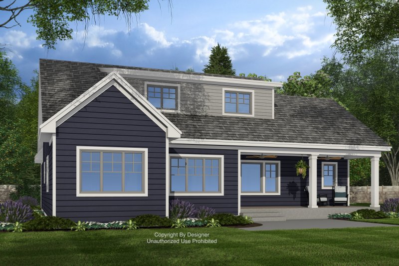House Blueprint - Exterior - Rear Elevation for Craftsman House Plan #51-1421 - 5 bed, 4.5 bath