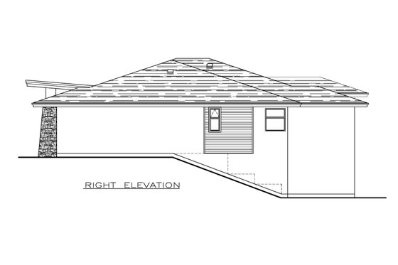 Exterior - Other Elevation 1 for Modern House Plan #1100-2 - 2 bed, 2 bath