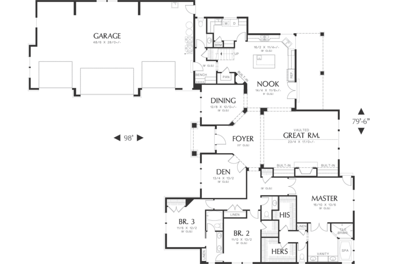 Craftsman Style House Plan - 4 Beds 3.5 Baths 3346 Sq/Ft Plan #48-548 ...