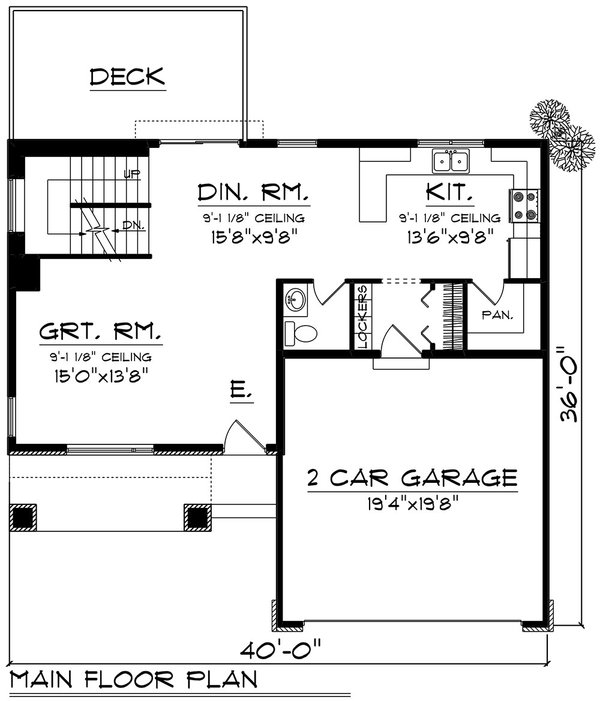Modern Floor Plan - Main Floor Plan #70-1503