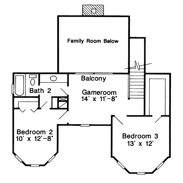 Home Plan - Victorian Floor Plan - Upper Floor Plan #410-216