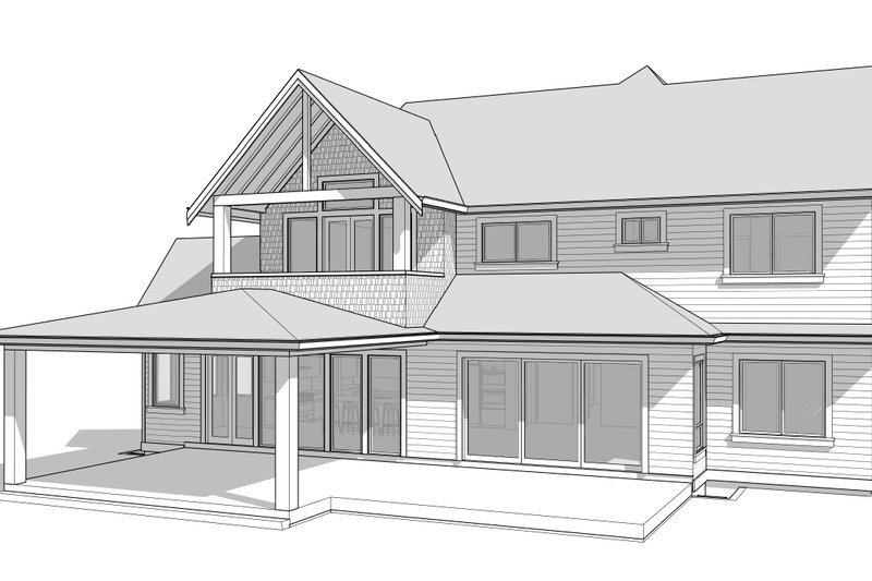 Home Plan - Exterior - Rear Elevation 2 for Farmhouse House Plan #1114-86 - 4 bed, 3.5 bath