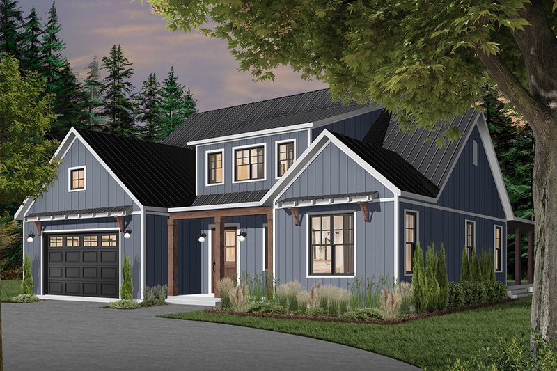 House Blueprint - Exterior - Front Elevation 6 for Farmhouse House Plan #23-2690 - 4 bed, 3.5 bath