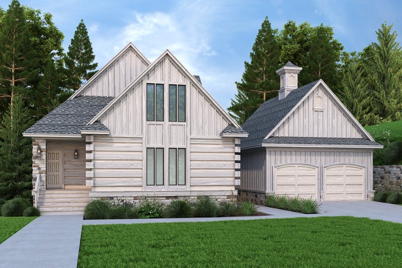 House Plan Design - Log Exterior - Front Elevation Plan #45-612