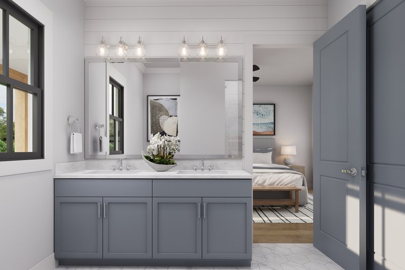 House Blueprint - Interior - Master Bathroom for Barndominium House Plan #1074-116 - 3 bed, 2 bath