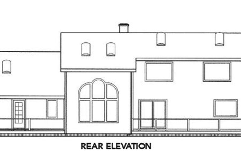 House Plan Design - Exterior - Rear Elevation for Traditional House Plan #60-242 - 4 bed, 2.5 bath