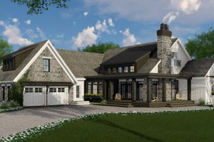 Dream House Plan - Farmhouse Exterior - Front Elevation Plan #51-1133
