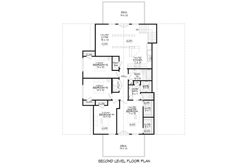 Architectural House Design - Floor Plan - Main Floor for Barndominium House Plan #932-1247 - 4 bed, 3 bath