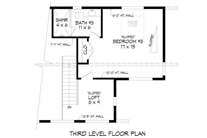 House Design - Floor Plan - Upper Floor 1 for Contemporary House Plan #932-1223 - 3 bed, 3.5 bath
