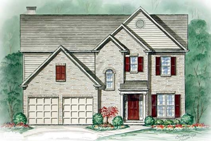 Traditional Style House Plan - 3 Beds 2.5 Baths 1714 Sq/Ft Plan #54-144