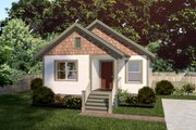 Cottage Style House Plan - 3 Beds 2 Baths 1080 Sq/Ft Plan #79-130 Exterior 