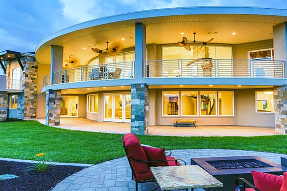 Exterior - Rear Elevation 1 for Modern House Plan #920-18 - 5 bed, 4 bath