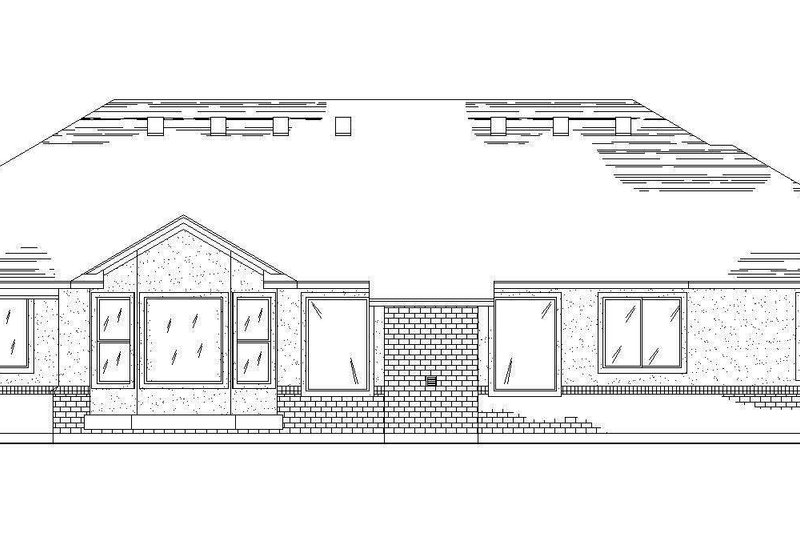 Home Plan - Exterior - Rear Elevation for Traditional House Plan #5-121 - 3 bed, 2.5 bath