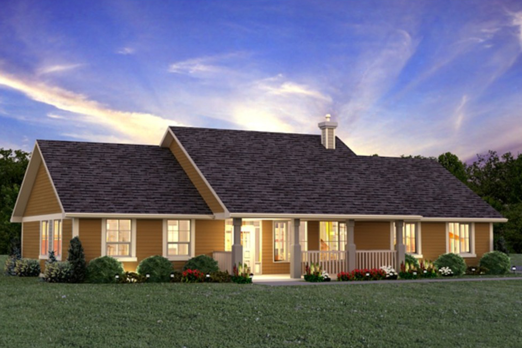 Ranch Style House Plan - 3 Beds 2 Baths 1924 Sq/Ft Plan #427-6