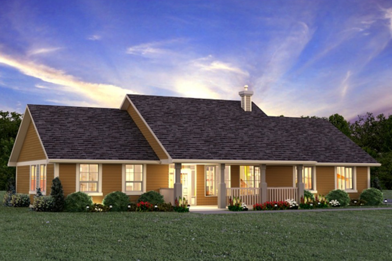 Home Plan - Ranch style Plan 427-6 front elevation