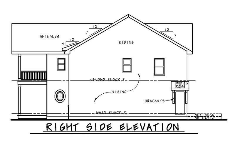 Dream House Plan - Exterior - Other Elevation 1 for Traditional House Plan #20-2517 - 4 bed, 3.5 bath