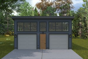 Exterior - Front Elevation 3 for Contemporary House Plan #1060-284, 0 bath