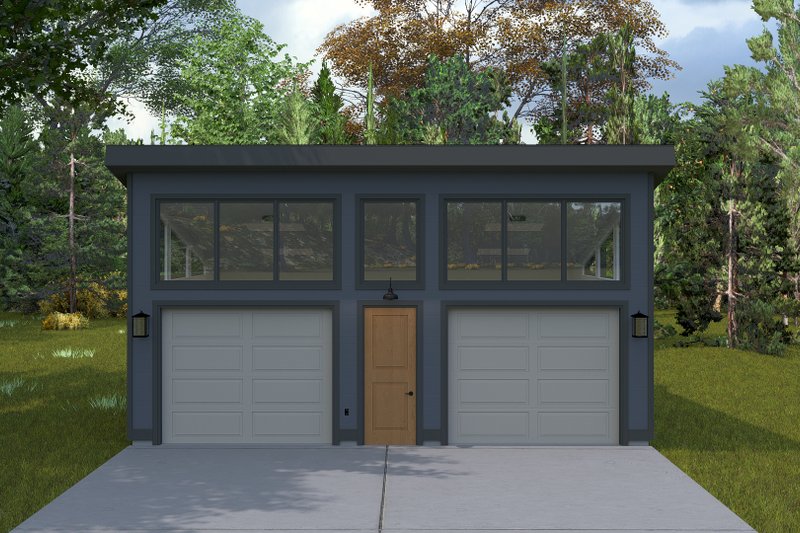 Dream House Plan - Exterior - Front Elevation 3 for Contemporary House Plan #1060-284, 0 bath