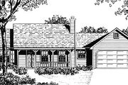 Country Style House Plan - 3 Beds 2 Baths 1258 Sq/Ft Plan #14-144 