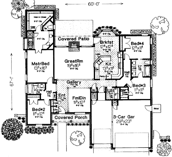 Southern Floor Plan - Main Floor Plan #310-242