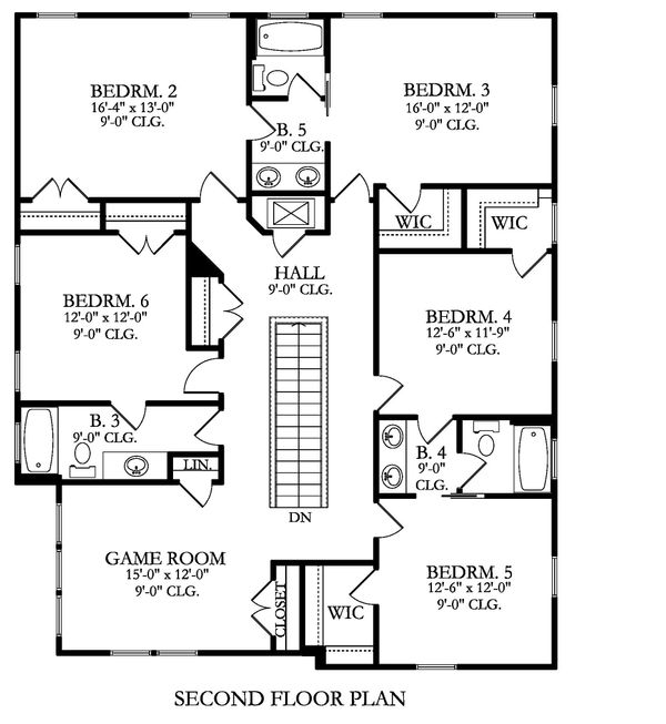 House Plan Design - Farmhouse Floor Plan - Upper Floor Plan #1058-176