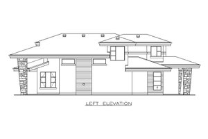 Exterior - Other Elevation 1 for Prairie House Plan #1100-53 - 4 bed, 3.5 bath