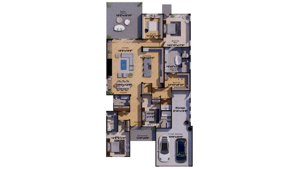Farmhouse Floor Plan - Main Floor Plan #1110-46