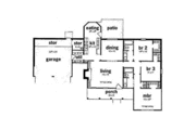 Ranch Style House Plan - 3 Beds 2 Baths 1418 Sq/Ft Plan #36-124 