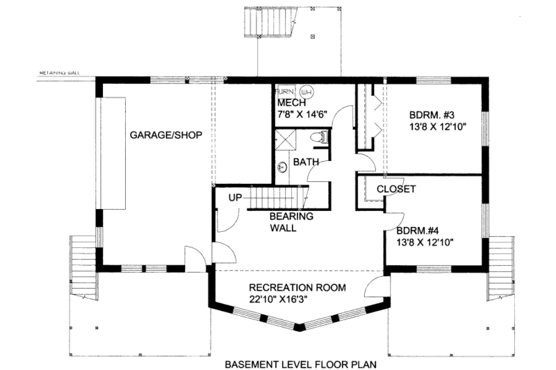 Cabin Style House Plan - 3 Beds 2 Baths 3226 Sq/Ft Plan #117-607 ...