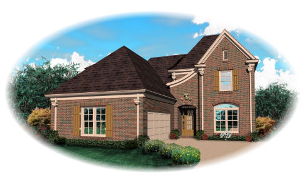 Exterior - Front Elevation 2 for European House Plan #81-13747 - 3 bed, 2.5 bath