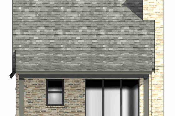 Exterior - Rear Elevation 1 for Cottage House Plan #1096-143 - 1 bed, 1 bath