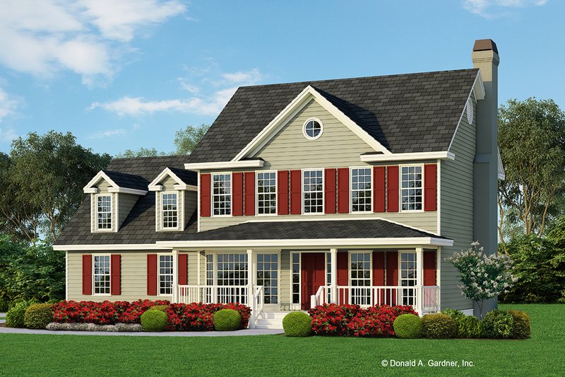 House Blueprint - Farmhouse Exterior - Front Elevation Plan #929-241