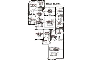 Floor Plan - Main Floor for European House Plan #63-216 - 4 bed, 4 bath