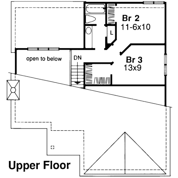 House Blueprint - Floor Plan - Upper Floor Plan #320-119