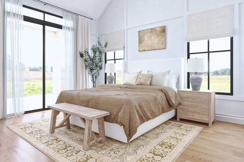 Architectural House Design - Interior - Master Bedroom for Farmhouse House Plan #119-444 - 3 bed, 2.5 bath