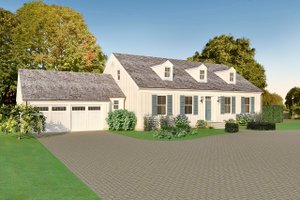 Colonial Exterior - Front Elevation Plan #489-9