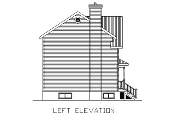 Exterior - Other Elevation for European House Plan #138-243 - 3 bed, 1.5 bath