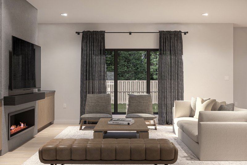 House Design - Interior - Family Room for Modern House Plan #455-747 - 3 bed, 2 bath