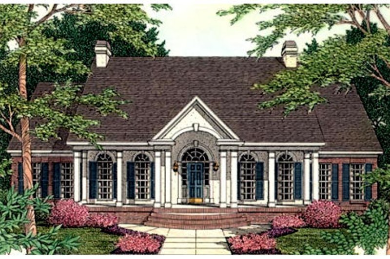 Home Plan - Colonial Exterior - Front Elevation Plan #406-107