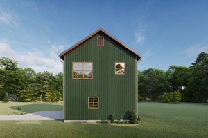 Exterior - Rear Elevation for Barndominium House Plan #1092-21 - 2 bed, 1.5 bath